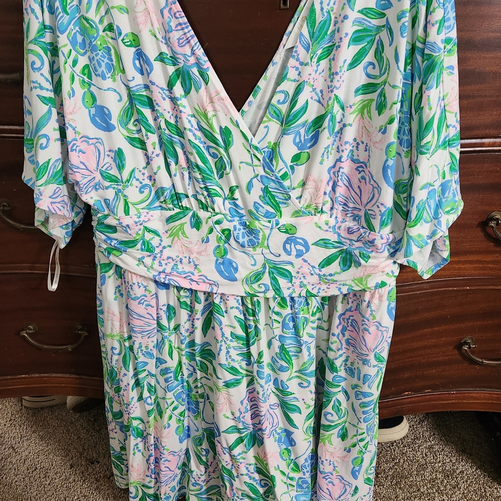 Lilly Pulitzer Multicolor Floral Pargi Romper. Worn Once. Beautiful On.